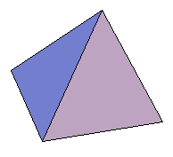 oblique square pyramid, version 1
